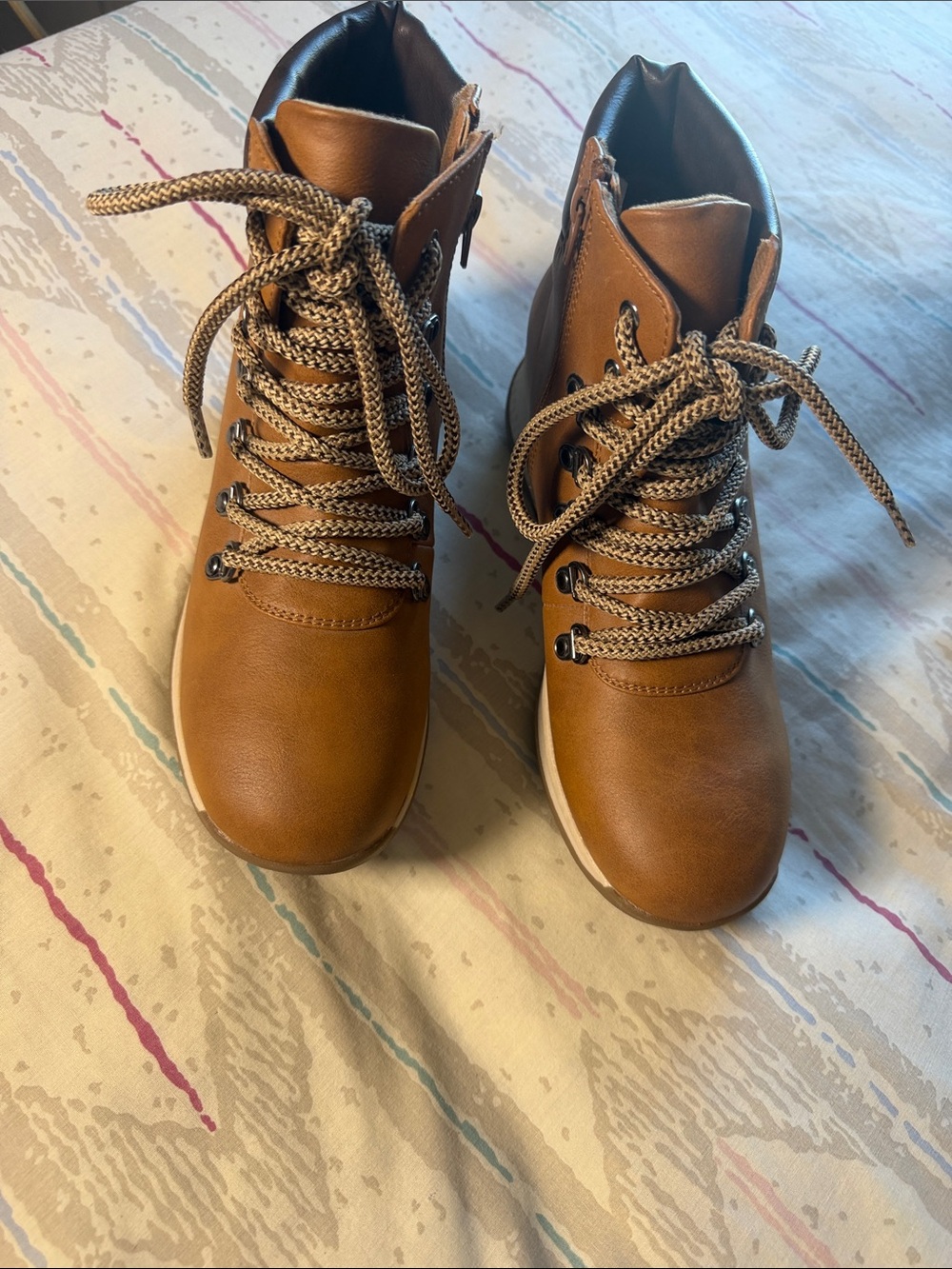 Maurices Brown Lace-Up Ankle Boots